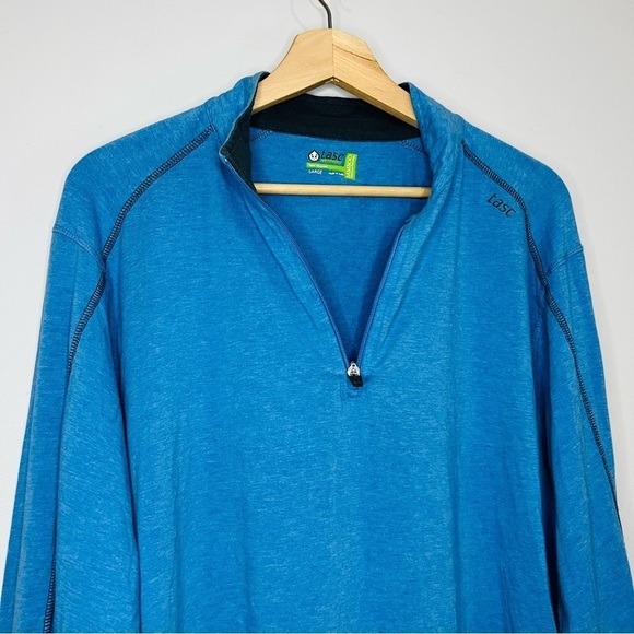 Tasc Carrollton Lightweight Organic Blend 1/4 Zip Jaspe Performance Pullover L - Picture 6 of 9